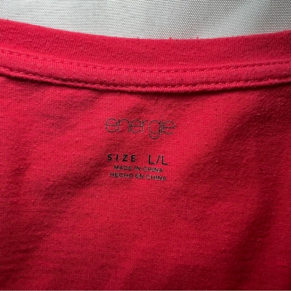 Energie Vibrant Red‎ Long Sleeve Tee Women’s Size Large - Picture 11 of 14